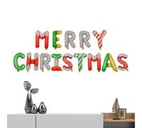 Joyeux Noël Ensemble de ballons Joyeux Noël | Ballon en aluminium avec lettres Joyeux Noël Ensemble de ballons, bannière murale du Nouvel An, ornements pour salle à manger