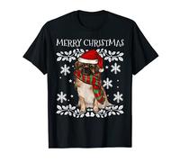 Joyeux Noël Epagneul Tibétain Ugly Christmas T-Shirt