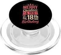 Joyeux Noël et Oui, C'est Mon Cadeau de fête de 18e Anniversaire PopSockets PopGrip pour MagSafe