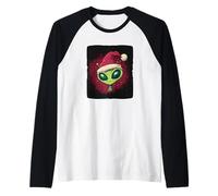 Joyeux Noël Extraterrestre dans l'espace pour Les garçons et Les Filles en fête Manche Raglan
