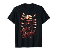 Joyeux Noël Festif Slasher Candy Cane Menace T-Shirt