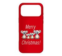 Joyeux Noël, fête des Bonnets de Père Noël en Famille des Koalas Coque pour iPhone 17 Pro Max