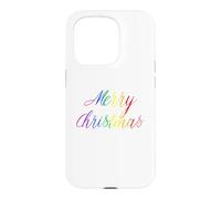 Joyeux Noël Gay Rainbow Art Queer Holiday Love LGBTQ Coque pour iPhone 15 Pro