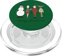 Joyeux Noël Hipster Mignon Père Noël & Mrs Claus Bonhomme de Neige Renne PopSockets PopGrip pour MagSafe