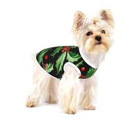Joyeux Noël Holly,T-Shirt sans Manches en Coton pour Animaux de Compagnie, Gilet Respirant, Extensible et Doux,S