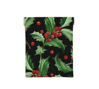 Joyeux Noël Houx, Sac de Rangement pour Femmes, Portefeuille supérieur à Presser, Petit Porte-Monnaie, Pochette de Changement
