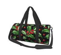 Joyeux Noël Houx, Sac de Voyage de Grande capacité, Sac à Main Rond, Sac de Voyage de Sport, fourre-Tout, Sac de Fitness