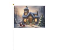 Joyeux Noël Impression Double Face Héros Drapeaux Extérieur Intérieur Décoratif Sports Jeux Festival Événements Drapeau