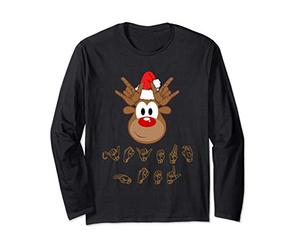Joyeux Noël LSF langue des signes du renne Manche Longue