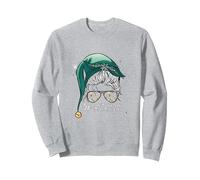 Joyeux Noël Maman Bonne Année Sweatshirt, Unisexe pour Adultes, Gris Chiné, XL