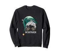 Joyeux Noël Maman Bonne Année Sweatshirt, Unisexe pour Adultes, Noir, XL