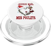 Joyeux Noël Mes Poulets Cadeau Fêtes Coeur PopSockets PopGrip pour MagSafe