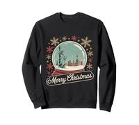 Joyeux Noël New York Skyline dans la Boule de Neige scintille Sweatshirt