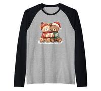 Joyeux Noël, Ours en Peluche, Cadeau, Mignon, Unique, drôle, Manche Raglan