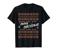Joyeux Noël Père Noël T-Shirt, Homme, Noir, XL