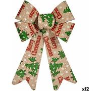 Joyeux Noël ruban multicolore décorations de Noël pvc 16 x 24 x 4 cm (12 pièces)