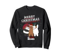 Joyeux Noël We Bare Bears Sweatshirt, Unisexe pour Adultes, Noir, M