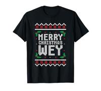 Joyeux Noël Wey Ugly Sweater Funny Mexican Christmas T-Shirt