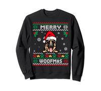 Joyeux Noël Woofmas Chien Berger Allemand Drôle Moche Noël Sweatshirt