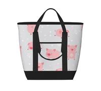 Joyeux petits cochons mignons,Sacs à lunch isothermes de grande capacité pour femmes et hommes