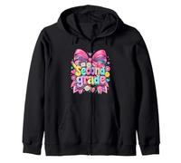 Joyeux Premier Jour de l'école pour Filles de 2e année Graphic Second Sweat à Capuche