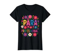 Joyeux Premier Jour de rentrée des Classes pour Un Professeur paraprofessionnel T-Shirt Graphique avec Valeur, Femme, Noir, XL