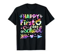 Joyeux Premier Jour d'école Tie Dye Rainbow Rentrée à l'école T-Shirt