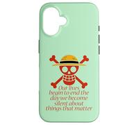 Joyeux Roger. Nos Vies... des Choses Qui comptent. Coque pour iPhone 16