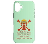 Joyeux Roger. Nos Vies... des Choses Qui comptent. Coque pour iPhone 16 Plus