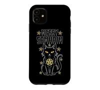 Joyeux Samhain Witch Cat Wicca Wiccan Occult Halloween Coque pour iPhone 11