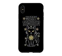 Joyeux Samhain Witch Cat Wicca Wiccan Occult Halloween Coque pour iPhone XS Max