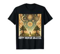 Joyeux Solstice d'hiver, Soleil, Lune, Wiccan, Yule, Fête païenne T-Shirt