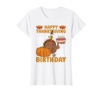 Joyeux Thanksgiving et Oui, C'est Mon Anniversaire, Turkey Pilgrim T-Shirt Graphique avec Valeur