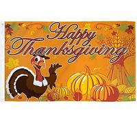 Joyeux Thanksgiving (Turquie) Drapeaux De Maison 90X150Cm Avec Œillets Drapeau De Cour Imprimé Bannière De Jardin Pour Toutes Les Saisons Maison Extérieure