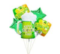 Joyeux trèfle trèfle huile ballons carrés irlandais ballons verres à bière verres à vin fête saint patrick ballon en aluminium trèfle