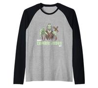 Joyeux Zombie Jésus Religieux fête de Pâques fête drôle Manche Raglan