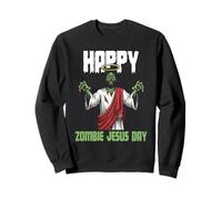 Joyeux Zombie Jésus Religieux fête de Pâques fête drôle Sweatshirt
