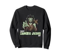 Joyeux Zombie Jésus Religieux fête de Pâques fête drôle Sweatshirt