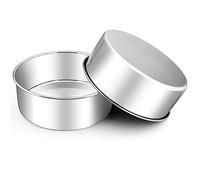 Joyfair Lot de 2 moules à gâteau ronds en acier inoxydable - 20 cm de haut - 7 cm de haut - Pour anniversaire, mariage, Noël - Sain et non toxique - Passe au lave-vaisselle