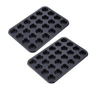 Joyfair Lot de 2 moules à muffins antiadhésifs en acier au carbone pour 24 muffins
