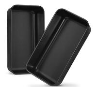 Joyfair Lot de 2 moules à pain antiadhésifs en acier inoxydable de 0,9 kg pour la cuisson de gâteaux, viandes, pains à la banane, pains, lasagnes, brownies, faciles à démouler, non toxiques et