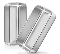 Joyfair Lot de 2 moules à pain en acier inoxydable de 0,9 kg, moules à pain pour la cuisson de gâteaux, viandes, pains à la banane, pains, lasagnes, brownies, sains et faciles à démouler, non toxiques