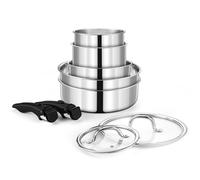 Joyfair Lot de 9 casseroles et poêles avec poignées amovibles