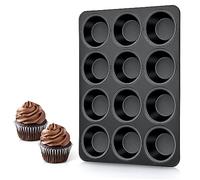Joyfair Moule à muffins anti-adhésif pour 12 muffins