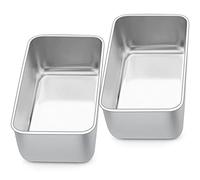 Joyfair Moule à pain en acier inoxydable 2 pcs - Moule à pain - Moule à pain - Moule à pain - Moule à pain - Pour pain - Gâteau - 23 cm x 12 cm x 6 cm - Sain et non toxique - Facile à