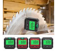 JoyFan Cube d'angle de recherche de 90 degrés, Rapporteur d'angle numérique LCD étanche Inclinomètre Boîte biseautée pour scie à onglet, test et réparation automobile travail du bois (Noir)