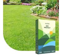 Joyfields Dry Protect : Semence gazon terrain sec - 3 kg pour 150 m² - Résistant à la sécheresse et à la chaleur - Racines profondes et robustes - Avec enrobage pour une germination optimale