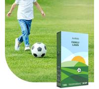 Joyfields Family Lawn - Semences de gazon sport et jeux - 1 kg pour 50 m² - Résiste à une utilisation intensive - Récupération rapide après un dommage - Avec enrobage pour une germination optimale