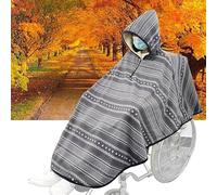 Joyfitness Cape pour Fauteuil Roulant Adulte avec Capuche vêtements pour Fauteuil Roulant Hiver Poncho Cape Manteau Couverture Chaude pour Fauteuil Roulant pour Femmes et Hommes