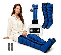 Joyfitness Masseur de drainage lymphatique, bottes de compression de jambe | Combinaison de massage avec pompe à air avec système de récupération complète du corps, dispositif de compression réglable